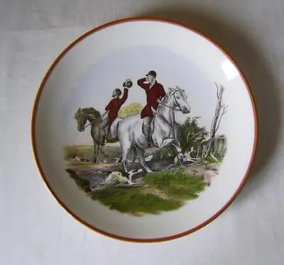Buy Crown Staffordshire Porcelain Wall Pate With Fox Hunting Scene: 19.5 Cm • 8£