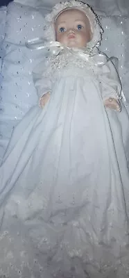 Buy Vintage 1986 Franklin Heirloom Porcelain Doll Victorian Christening Baby  • 9.99£