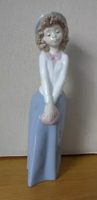 Buy NAO By Lladro Figurine,  Too Cute  Young Lady, # 1121, Handmade In Spain • 15£