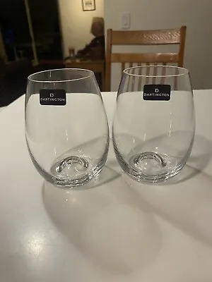 Buy Dartington UK Stemless Wine Glasses Set Of 2 NEW • 24.13£