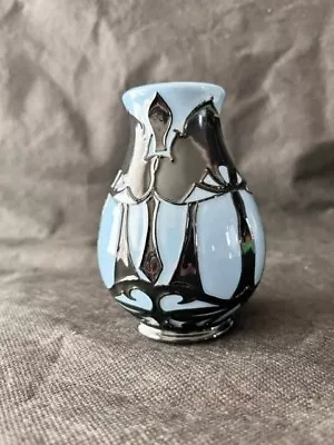 Buy Moorcroft Small Blue & Black Vase By Emma Bossons Dated 2008 (10 Cm Tall) • 60£