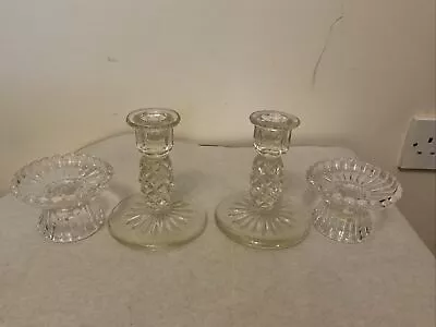 Buy Cut Glass Taper Dinner Candle Holders Job Lot Party Lite • 12£