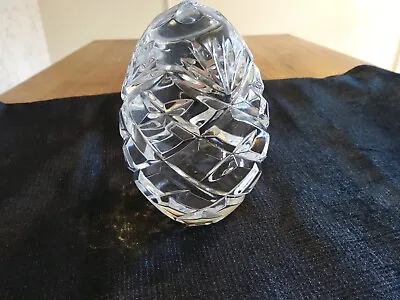 Buy Heavy Crystal Cut Glass Egg Paperweight • 7£