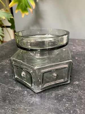 Buy Vintage Dartington Glass Panel/ Spot Candle Holder Frank Thrower, Grey • 16£
