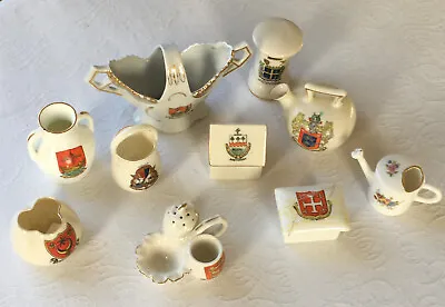 Buy Vintage Collection Of Crested Heraldic Souvenir China • 5.50£