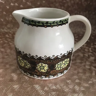 Buy Taunton Vale Vintage Collectible Pottery Jug Brown Yellow Pattern 1960/70s Retro • 4.99£