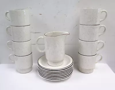 Buy Poole Pottery Tea Breakfast Set X17 Brown / Beige England Cup & Saucer Milk Jug • 11.99£