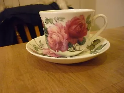 Buy English Rose 16 Oz Cup And Saucer Exculsive Design By Roy Kirkham • 25£
