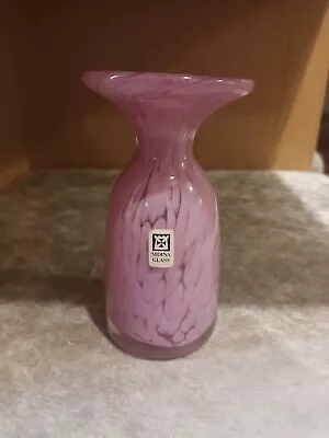 Buy Mdina Glass Signed Highly Collectable Pink Mottled Small Vase • 13.75£