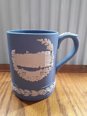 Buy Vintage Wedgewood Jasperware Blue Buckingham Palace Mug • 12£