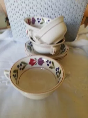 Buy Adams Old Colonial  Soup Fruit Coupe Bowls And Saucers  • 29.99£