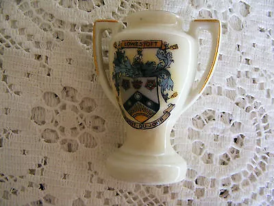 Buy Lowestoft   Suffolk  Crested  China  Trophy  Style  Miniature  Vase  Ht.  2.1/4  • 9.99£