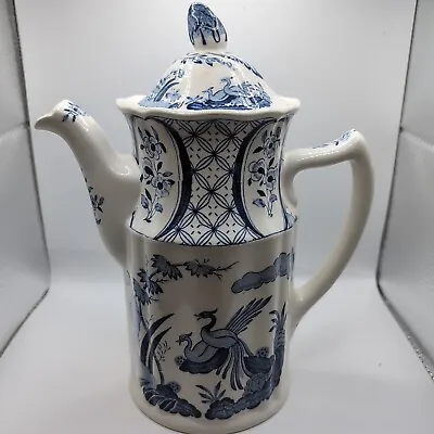 Buy Antique Furnivals Ltd Blue & White Old Chelsea Pottery Coffee Pot Reg No 647812 • 10£