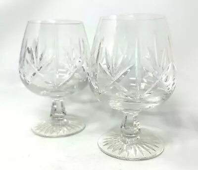 Buy Pair Of Stuart Crystal Cut Glass Brandy / Cognac Glasses - Excellent Quality • 14.99£