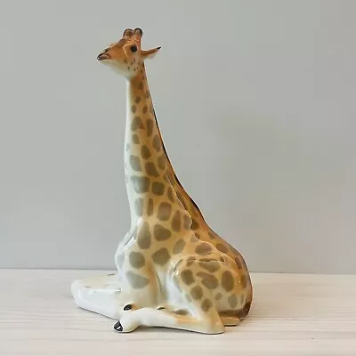Buy Vtg Russian Imperial Lomonosov Porcelain Giraffe Figurine Seated USSR 12” Tall • 73.97£