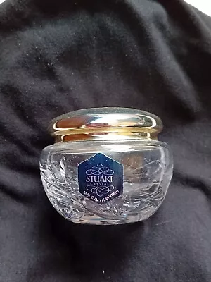 Buy Small Crystal Trinket Pot & Silver Plated Lid • 5£
