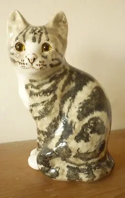 Buy Vintage Hand Painted Winstanley Pottery Tabby Cat Size 4 Mint Condition • 54£