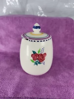 Buy POOLE POTTERY Vintage Jam Preserve / Sugar Pot 287 Floral Design Retro Collectab • 9.99£