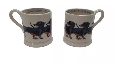 Buy Emma Bridgewater Mug Dogs X2 Hand Painted - Collectable Mugs - Dachshund Design • 13.50£