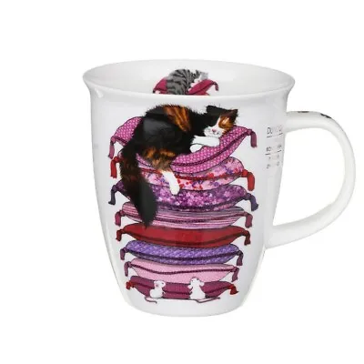 Buy Dunoon Teacups Sleepy Cats Pink 0,4l Coffee Mug Nevis • 24.95£
