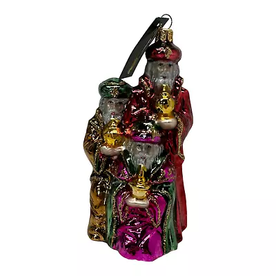 Buy Glassware Art Studio Three Wise Men Christmas Ornament 5  Glitter Accents Poland • 17.95£
