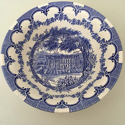Buy Vintage English Ironstone Tableware Dish Of Chatsworth House Blue & White 22 Cm • 3£