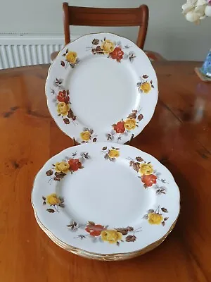 Buy Colclough Yellow & Red Roses Side Plates   Pattern No. 8320 • 9.50£