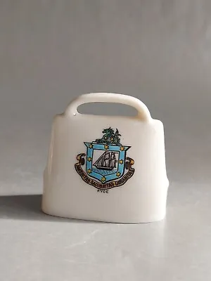 Buy  W.H. GOSS Crested China - Old Swiss Cow Bell - Pub. By Evans 65 Union St. Ryde • 5£