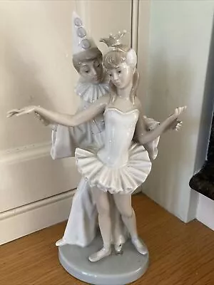 Buy Lladro Figurine Carnival Couple No.4882 Dancing Ballerina & Clown Glossy #5093 • 12£