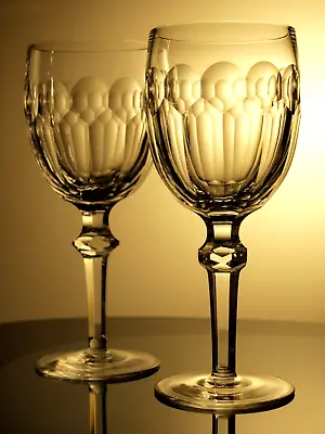 Buy Waterford Crystal Curraghmore 10oz. Goblet Glasses Pair Vintage Signed • 89£