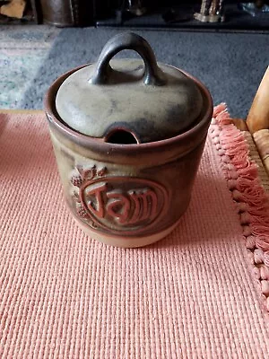 Buy Tremar Pottery - Jam Pot - Presingoll Cornish Stoneware - Vintage • 5.75£
