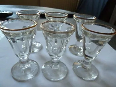 Buy Set Of Six (6) Heavy  112g Each, English, Victorian, Deception, Toasting Glass. • 24.99£