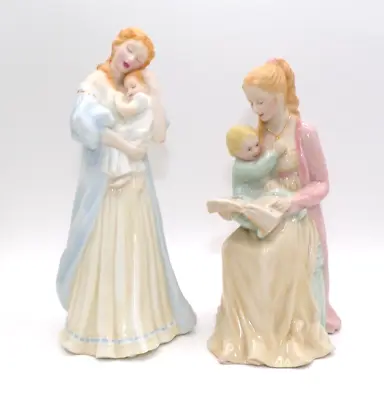 Buy 2 Franklin Mint Glenis Davereux Porcelain Figures A Mothers Love & Read To Me • 28£