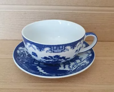 Buy The Leonardo Collection Willow Pattern Blue And White Fine China Cup & Saucer  • 8.99£