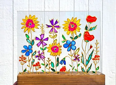 Buy Suncatcher For Window Meadow Flowers Wild Flowers Glass Painting,Stained Glass • 56.59£