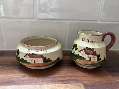 Buy Pair Of St Ives Watcombe Pottery- Small Jug And Bowl • 15£