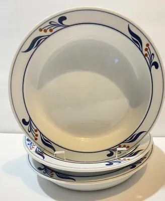 Buy Dansk Bistro MARIBO  8” Rimmed Soup Bowls Portugal Blue White Lot Of 3 • 18.91£