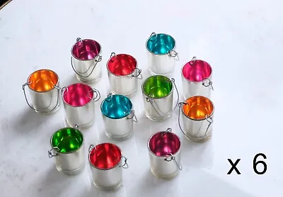 Buy 72 Multicoloured Silver Glass Tealight Holders • 0.99£