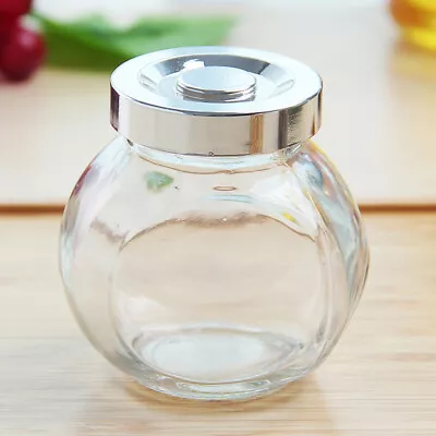 Buy 2 Pcs Kitchen Container Crystal Canister Loose Tea Glass Jar Glass Seal Jar • 15.35£