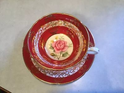 Buy Royal Grafton Fine Bone China Tea Cup & Saucer Red Yellow Roses Gold Filigree • 38.53£