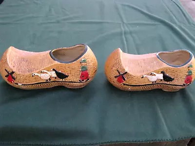 Buy EARLY SYLVAC  SHAW & COPESTAKE  CELLULOSE  DUTCH CLOGS WITH GEESE No.891 • 19.99£
