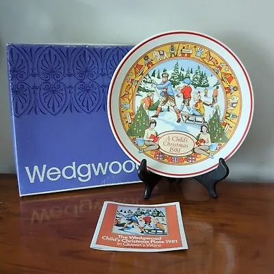 Buy Vintage Wedgewood Plate 1981 A Child's Christmas With Box 20cm Diameter • 15£