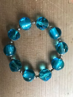 Buy Maltese Stunning Turquoise Blue Glass Bead Bracelet • 25£