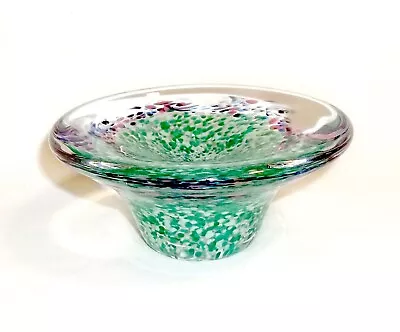 Buy Caithness Scotland Art Glass Bowl, Turquoise, Blue, White & Pink • 9£