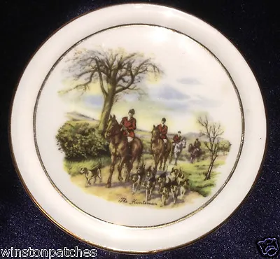 Buy Royal Vale Longton England The Huntsman 3 7/8  Coaster Or Butter Pat Horses Dogs • 23.65£