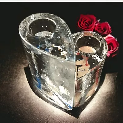 Buy Sweethearts Kjell Engman Glass Candle Holder Kosta Boda Heart Votive Tealight • 80.75£