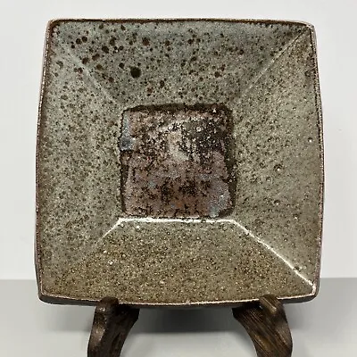Buy Janet Leach @ Leach Pottery Stoneware Pin Dish With Oatmeal & Tenmoku #1090 • 250£