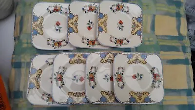 Buy Woods Ivory Ware Square Side Plates X7 • 25£