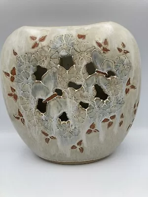 Buy Beautiful -Large - Studio Art Pottery Slab Vase Flowers & Butterflies - Signed • 18£