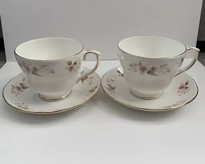 Buy Vintage Duchess Bone China Glen Pattern Cup & Saucer X2 • 7£